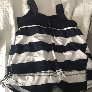 Navy and white lululemon tank